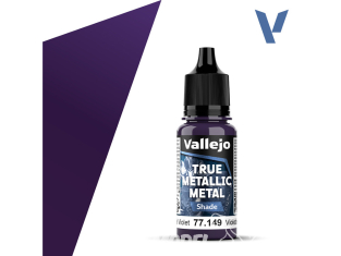 Vallejo Peinture True Metallic Metal 77149 Violet céleste Shade 18ml