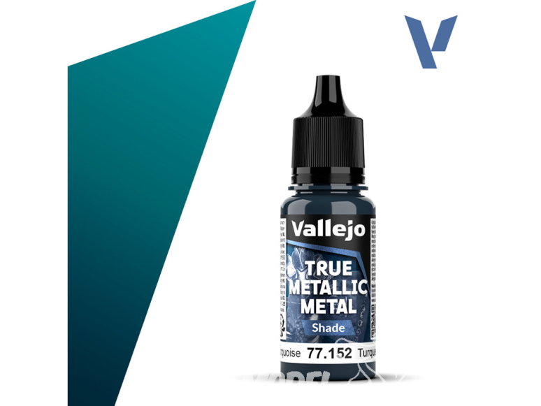 Vallejo Peinture True Metallic Metal 77152 Turquoise hydre Shade 18ml