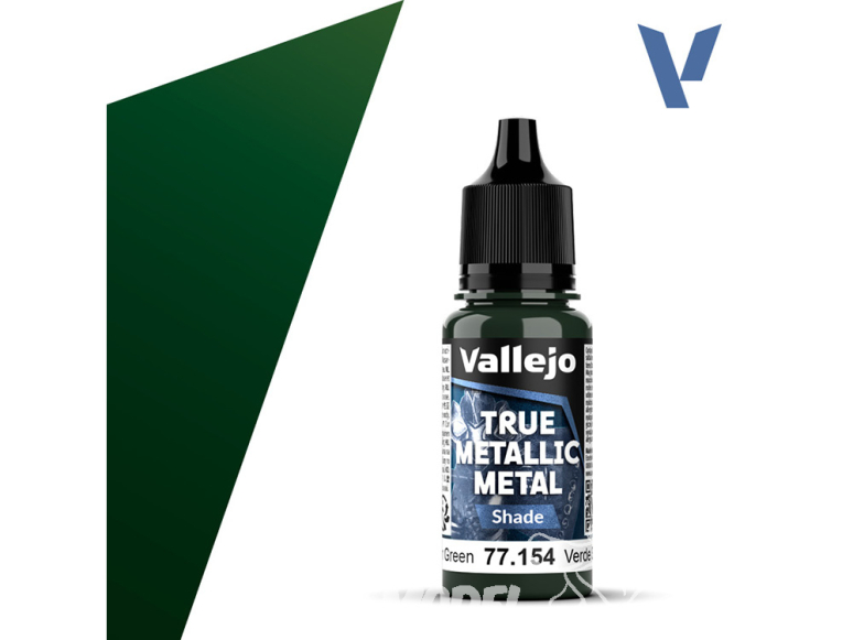 Vallejo Peinture True Metallic Metal 77154 Vert ombre Shade 18ml