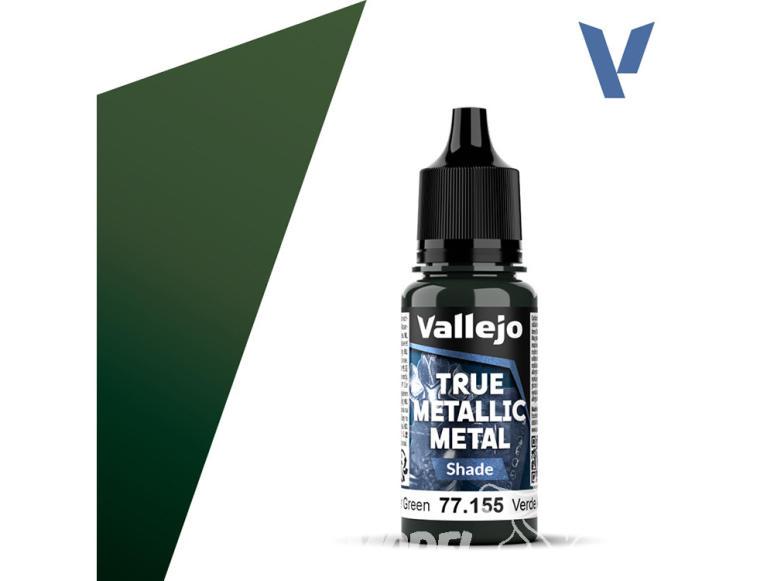Vallejo Peinture True Metallic Metal 77155 Vert ambre Shade 18ml