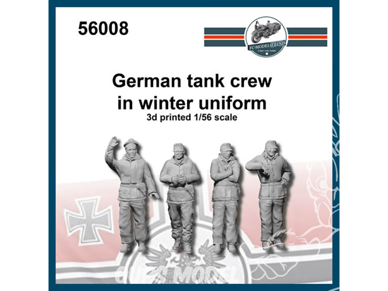 FC MODEL TREND figurine résine 56008 Equipage de char Allemand en tenue Hiver WWII 1/56
