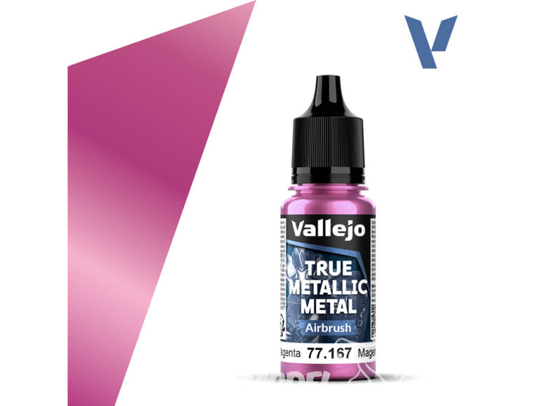 Vallejo Peinture True Metallic Metal 77167 Magenta cramoisi Aerographe 18ml