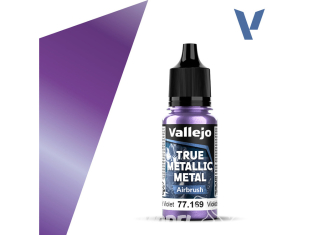 Vallejo Peinture True Metallic Metal 77169 Violet céleste Aerographe 18ml