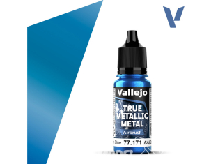 Vallejo Peinture True Metallic Metal 77171 Bleu saphir Aerographe 18ml