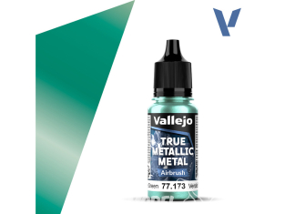 Vallejo Peinture True Metallic Metal 77173 Vert scarabée Aerographe 18ml