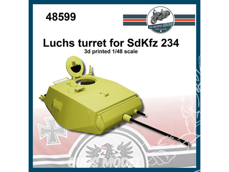 FC MODEL TREND accessoire résine 48599 Tourelle Luchs pour Sd.Kfz 234 1/48