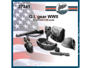 FC MODEL TREND accessoire résine 37341 Equipement de G.I. Soldat U.S. WWII 1/35
