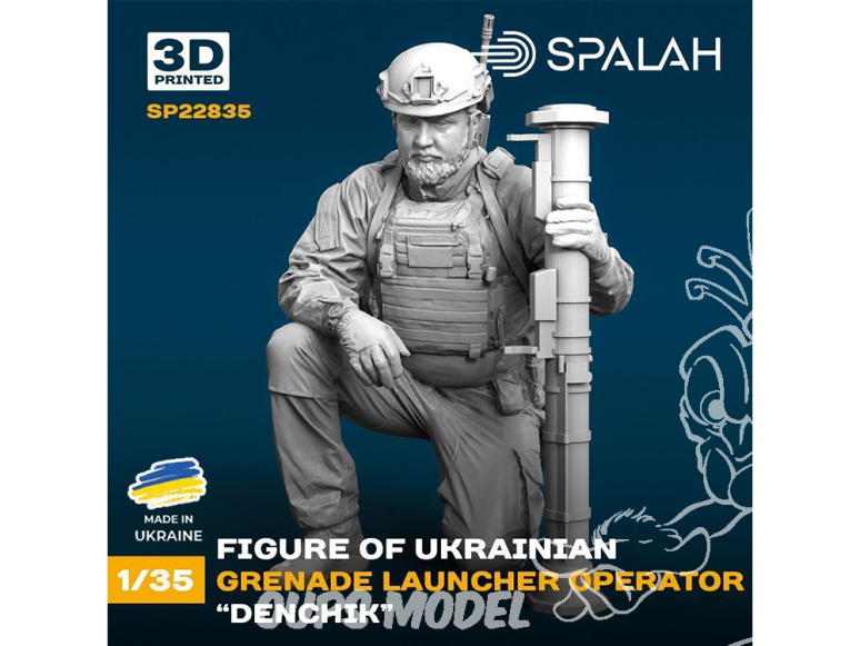 Spalah kit figurine SP22835 Opérateur de lance-grenades ukrainien Denchik 3D 1/35