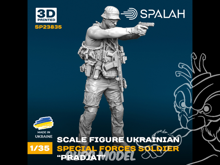 Spalah kit figurine SP23835 Soldat des forces spéciales ukrainiennes Pradjat 3D 1/35