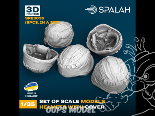 Spalah kit figurine SP23035 Casques avec housse, 5 pièces 1/35