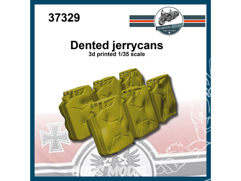 FC MODEL TREND accessoire résine 37329 Jerrycans Allemands cabossés 1/35