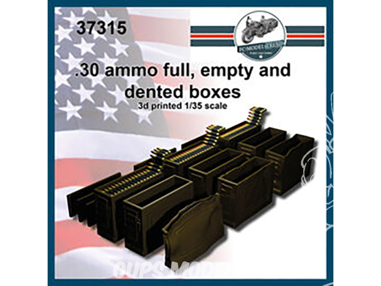 FC MODEL TREND accessoire résine 37315 Caisses de munitions calibre .30 pleines - vides et endommagées 1/35