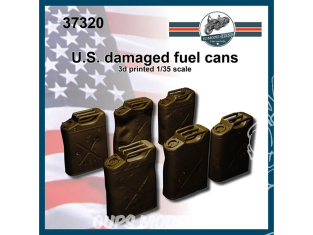 FC MODEL TREND accessoire résine 37320 Bidons de carburant U.S. endommagés 1/35