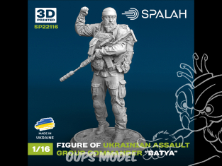 Spalah kit figurine SP22116 Batya, commandant du groupe d'assaut ukrainien 1/16