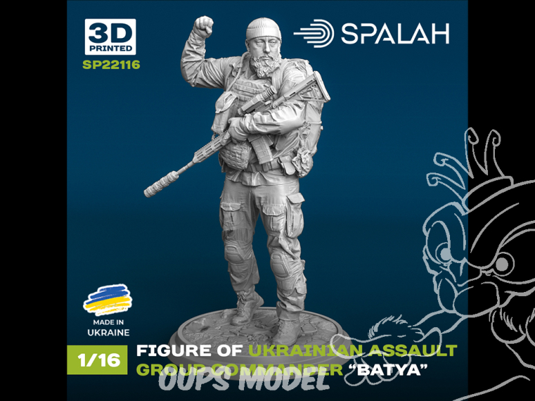 Spalah kit figurine SP22116 Batya, commandant du groupe d'assaut ukrainien 1/16