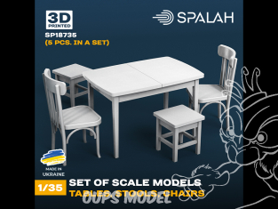 Spalah SP18735 Table avec tabourets et chaises 1/35