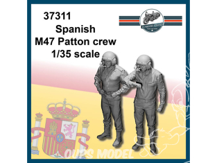 FC MODEL TREND figurine résine 37311 Equipage Espagnol M47 Patton 1/35