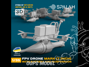 Spalah kit SP14935 Drone FPV Mark (7 pouces) avec batterie et suspension 5 pièces 1/35
