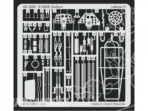 EDUARD photodecoupe avion 48380 F-86D 1/48