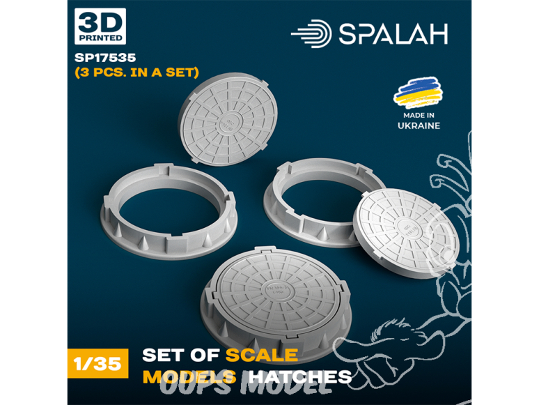 Spalah SP17535 Plaques d'égout 3 piéces 1/35