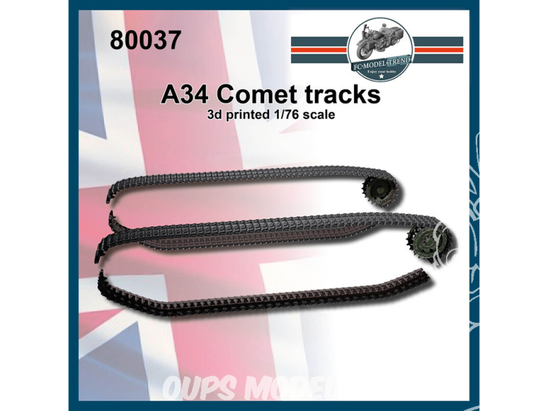 FC MODEL TREND accessoire résine 80037 Chenilles A34 Comet 1/76