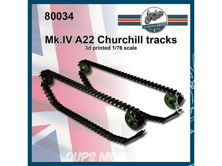 FC MODEL TREND accessoire résine 80034 Chenilles Mk.IV A22 Churchill 1/76