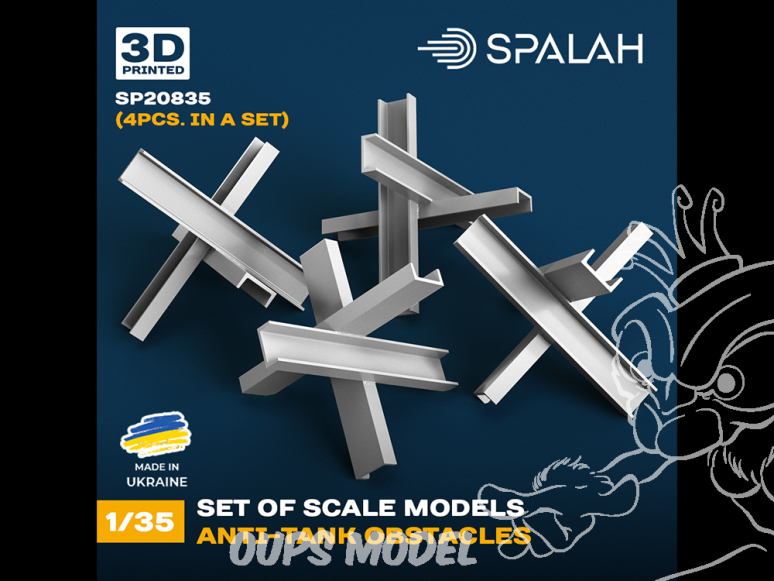 Spalah SP20835 Obstacles antichars 4 pièces 1/35