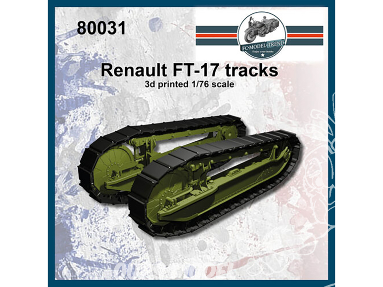 FC MODEL TREND accessoire résine 80031 Chenilles Renault FT-17 1/76