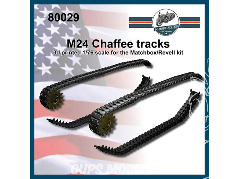 FC MODEL TREND accessoire résine 80029 Chenilles M24 Chaffee Matchbox / Revell 1/76