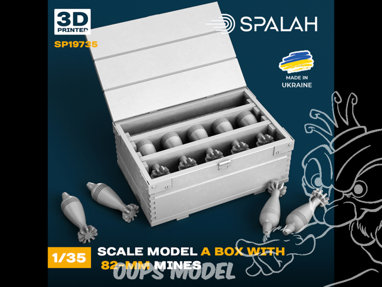 Spalah SP19735 Une boîte contenant des mines de 82 mm 1/35