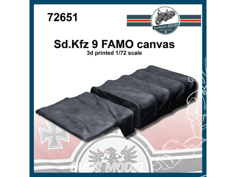 FC MODEL TREND accessoire résine 72651 Bache Sd.Kfz. 9 FAMO 1/72