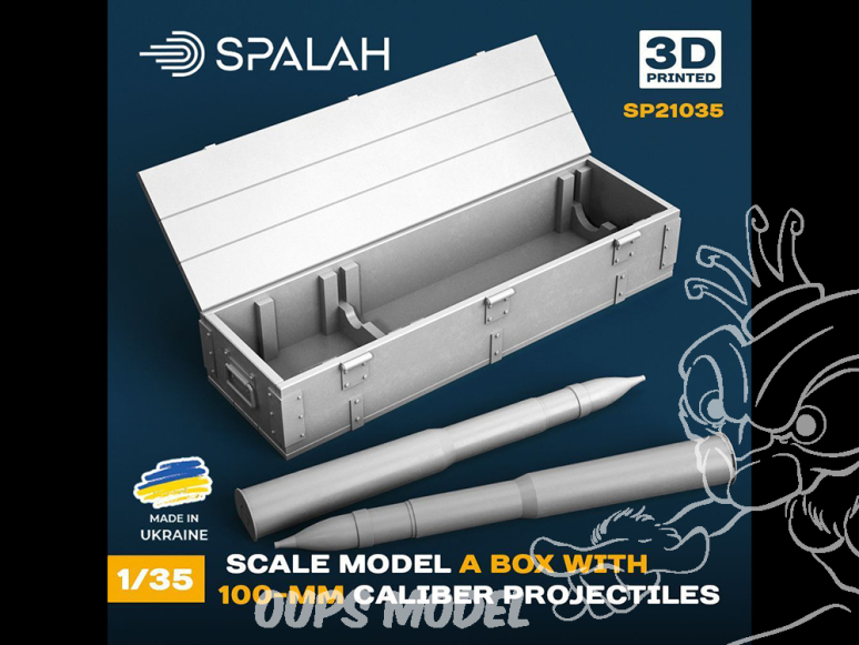 Spalah SP21035 Boîte pour projectile Rapier de 100 mm 1/35
