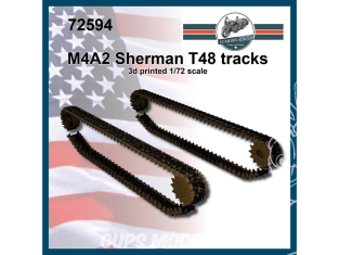 FC MODEL TREND accessoire résine 72594 Chenilles M4A2 Sherman T48 1/72