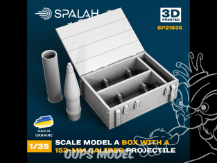 Spalah SP21935 Boîte contenant un projectile de calibre 152 mm 1/35