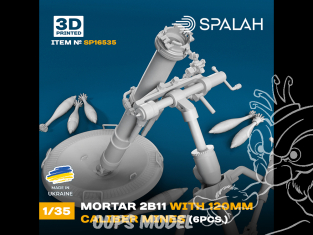 Spalah SP16535 Mortier 2B11 avec mines de calibre 120 mm 1/35