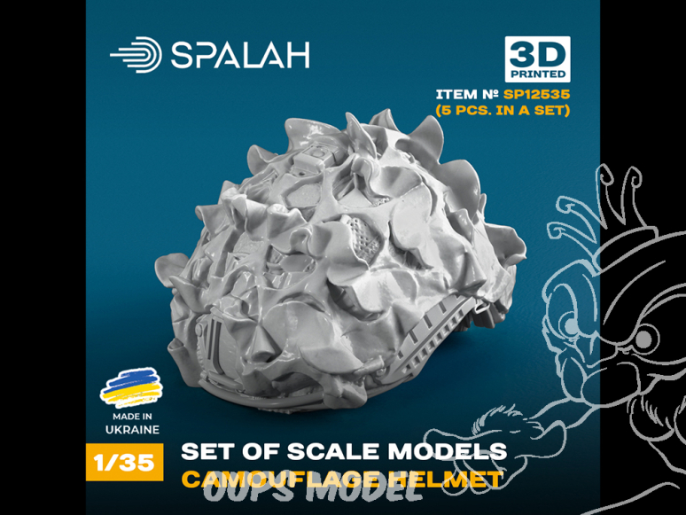Spalah kit figurine SP12535 Casque camouflage 5 pièces 1/35