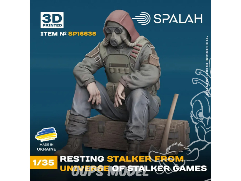 Spalah kit figurine SP16635 Staker au repos de l'univers des jeux STALKER 1/35