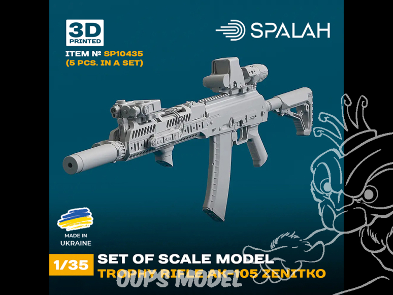 Spalah SP10435 Fusil trophée AK-105 Zenitco 5 pièces 1/35
