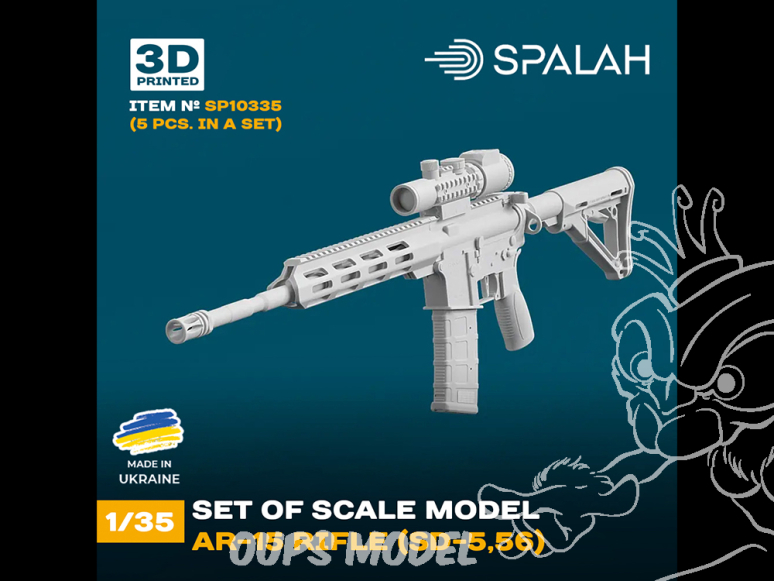 Spalah SP10335 Fusil AR-15 SD-5.56 5 pièces 1/35