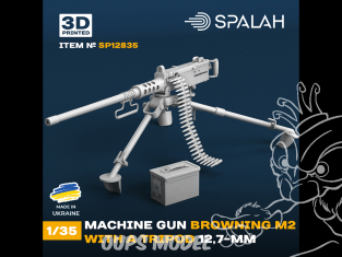 Spalah SP12835 Mitrailleuse Browning M2 de calibre 12,7 mm avec trépied 1/35