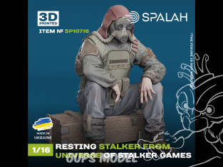 Spalah kit figurine SP10716 Un stalker au repos, issu de l'univers des jeux « STALKER » 1/16