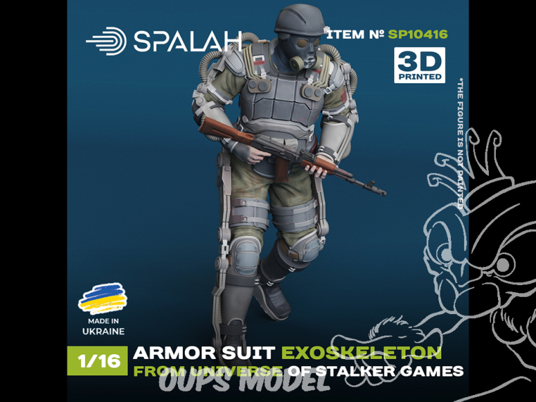 Spalah kit figurine SP10416 Exosquelette blindé issu de l'univers des jeux « STALKER ». 1/16