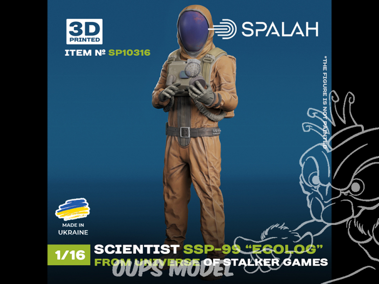 Spalah kit figurine SP10316 Scientifique SSP-99 « Écologiste » de l'univers des jeux « STALKER » 1/16