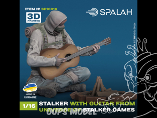 Spalah kit figurine SP10016 Stalker avec une guitare, issu de l'univers des jeux « STALKER » 1/16
