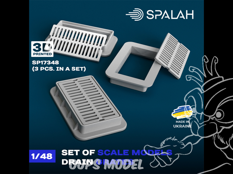 Spalah SP17348 Grilles d'égout 2 piéces 1/48