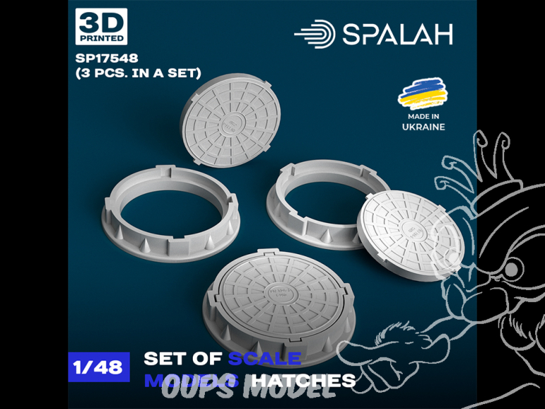 Spalah SP17548 Plaques d'égout 3 piéces 1/48