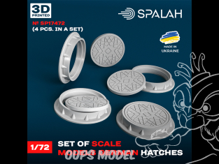 Spalah SP17472 Plaques d'égout allemandes 3 piéces 1/72