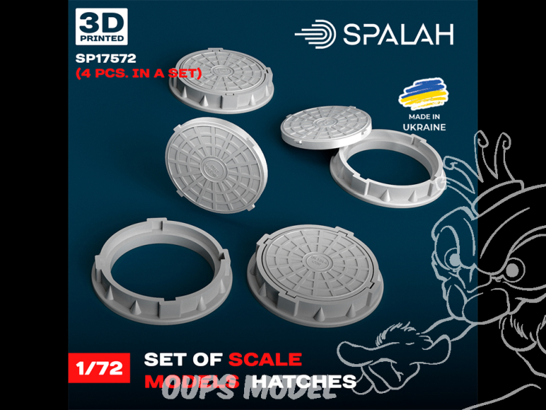 Spalah SP17572 Plaques d'égout 3 piéces 1/72