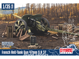 Dynamo models maquette militaire 35DM004 Canon Antichar Français 47mm S.A. 37 Version Standard 1/35