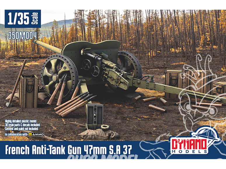 Dynamo models maquette militaire 35DM004 Canon Antichar Français 47mm S.A. 37 Version Standard 1/35